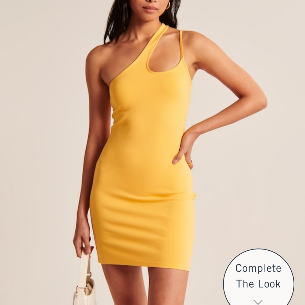 Abercrombie yellow asymmetrical dress